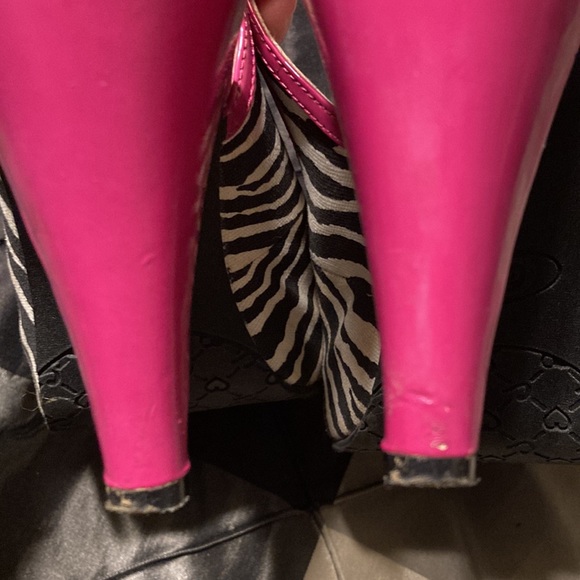 Candie’s zebra print heels Black white and pink size 10 - Picture 8 of 9